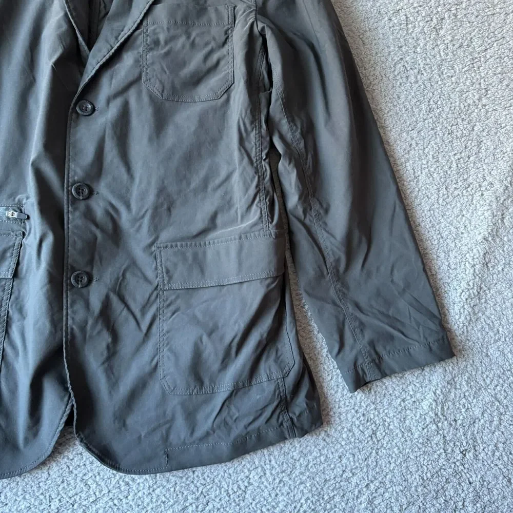 NEW Eddie Bauer Blazer Mens 46 Gray Travex Voyager Jacket Sport Coat Performance